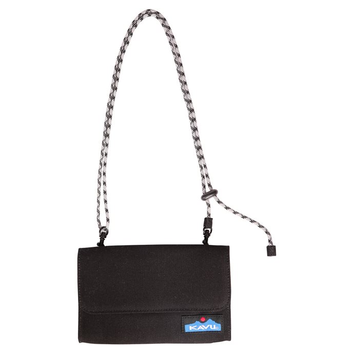 Kavu Black Islamorada Wallet with Crossbody Strap Thumbnail