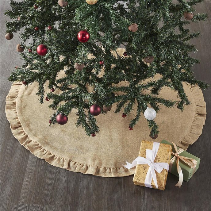 Greetings Jute Burlap Tan Tree Skirt 36 Thumbnail