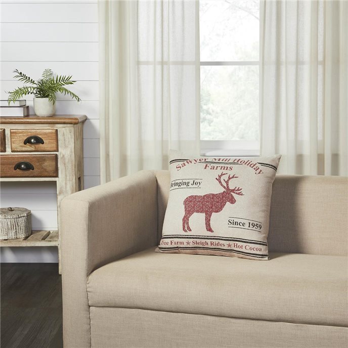 Sawyer Mill Reindeer Pillow 18x18 Thumbnail
