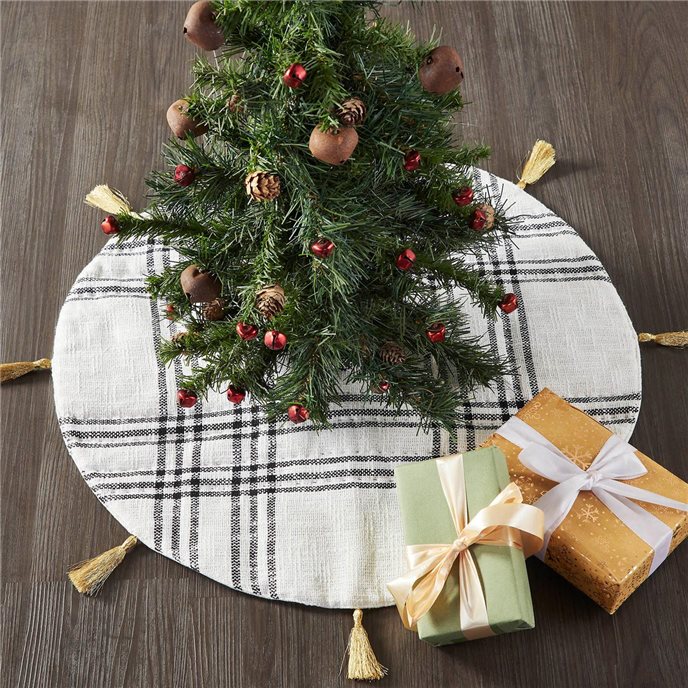 Wintergleam Black White Plaid Tree Skirt 24 Thumbnail