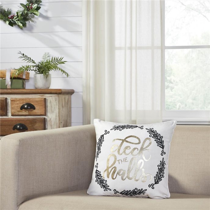 Wintergleam Deck the Halls Pillow 14x14 Thumbnail