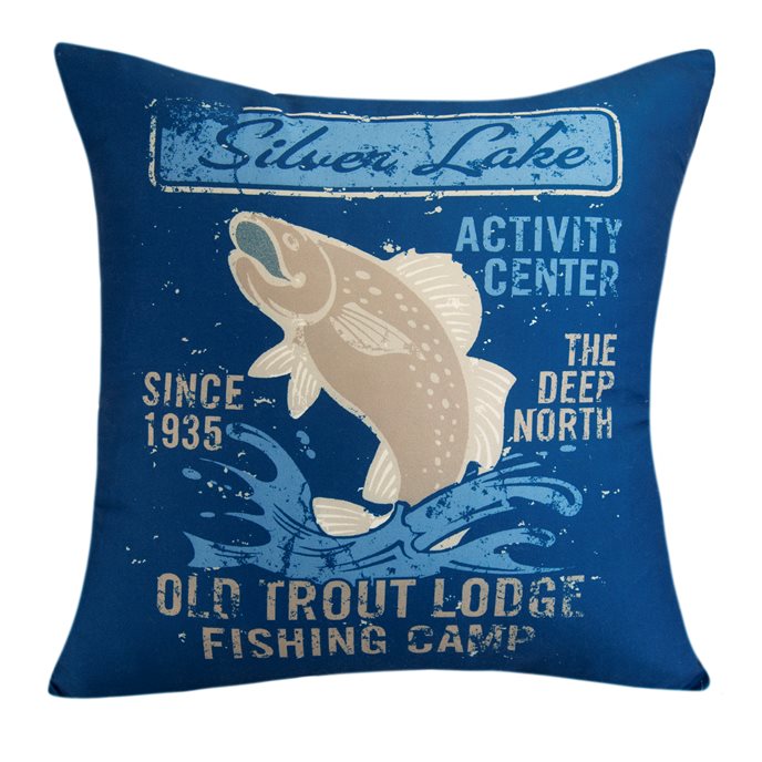 Moose Retreat Trout Decorative Pillow Thumbnail