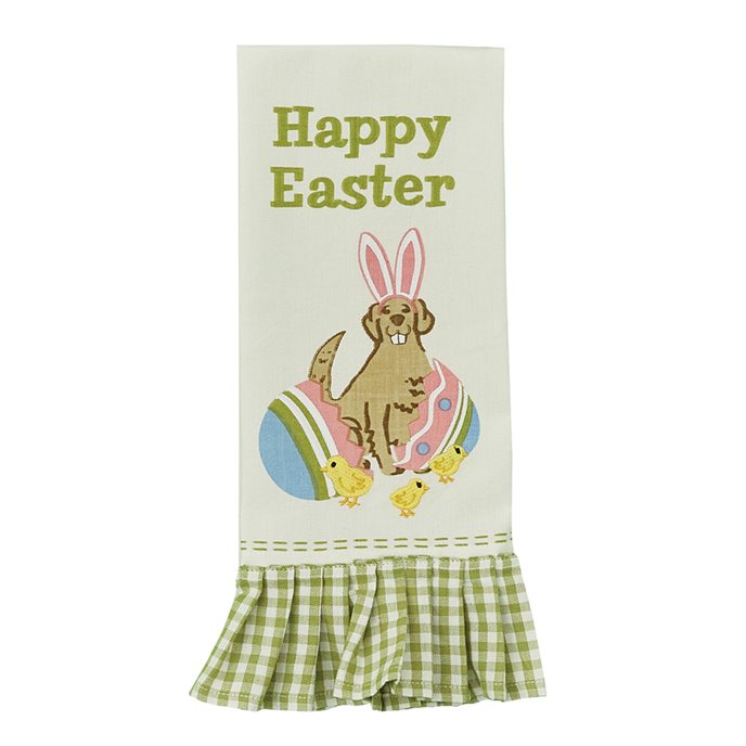 Easter Dog Emb Print Dishtowel Thumbnail