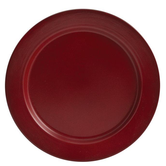 Linville Enamel Dinner Plate Red Thumbnail