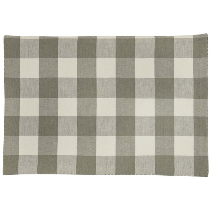 Wicklow Check Backed Placemat - Dove Thumbnail