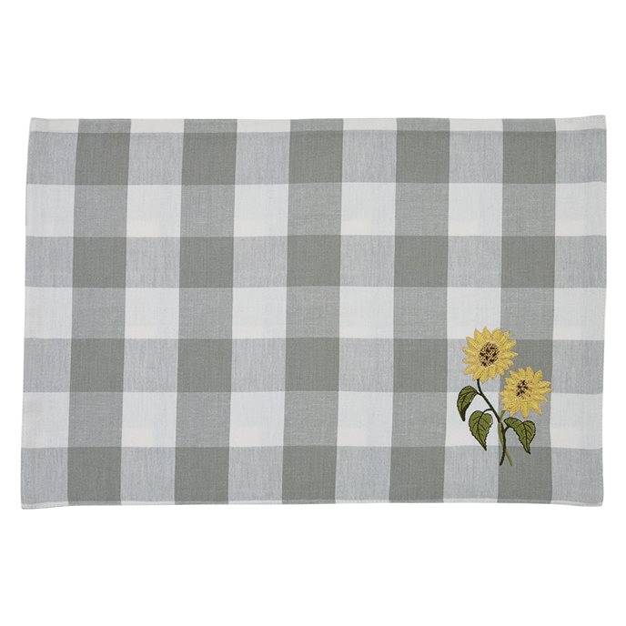 Wicklow Check Sunflower Embroidered Placemat Thumbnail