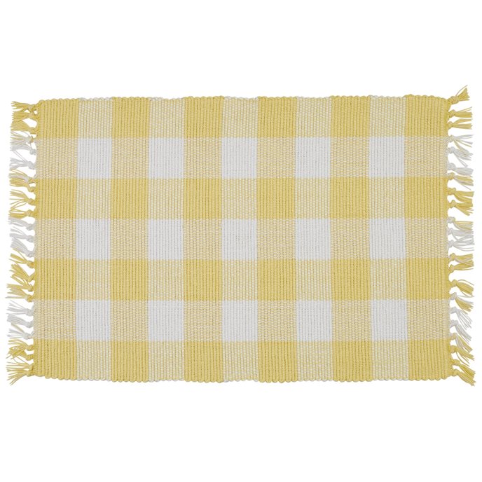 Wicklow Check Yarn Placemat Yellow Thumbnail