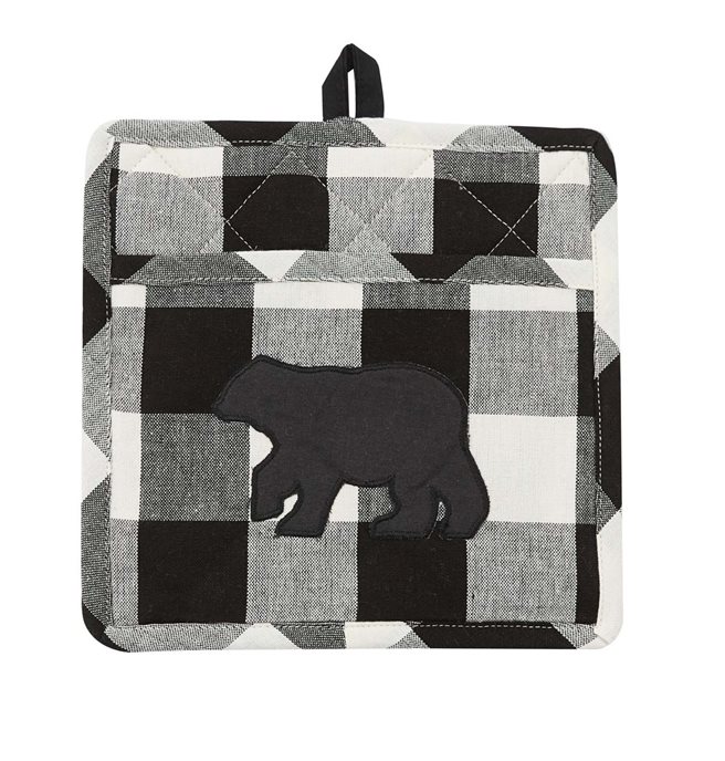 Wicklow Bear Pocket Potholder Black/Cream Thumbnail