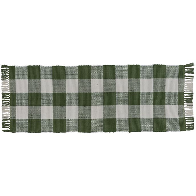 Wicklow Check Rag Rug Runner 2X6 Sage Thumbnail