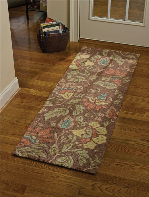 Elise Hkd Rug Runner 24X72 Mocha Thumbnail