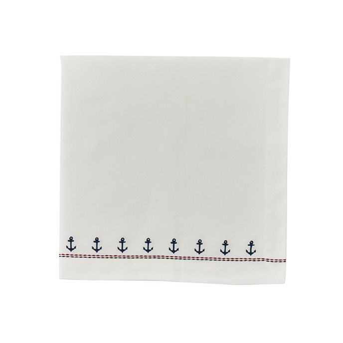 Embroidered Anchor Napkin Thumbnail