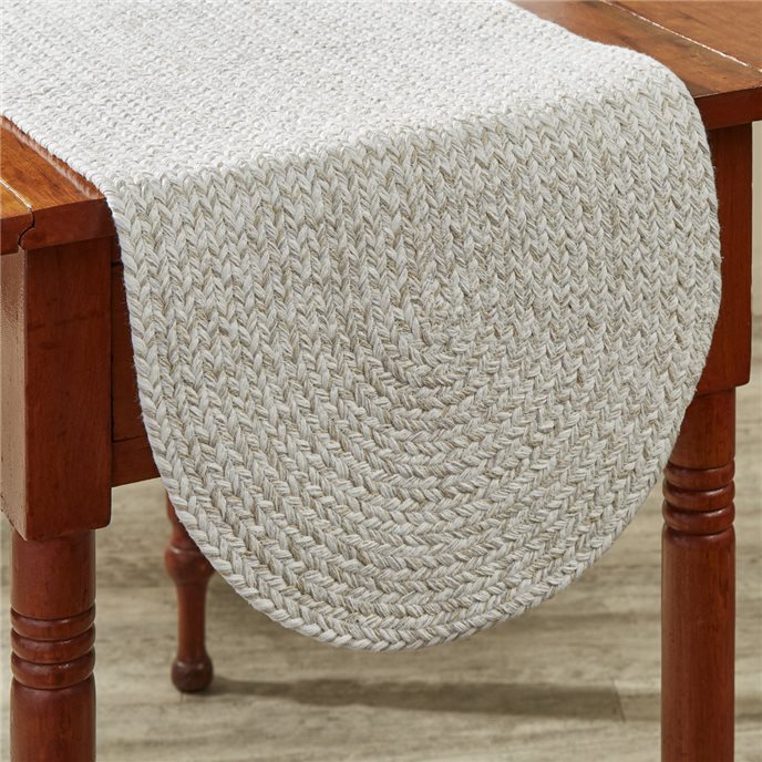 Spice Bin Braided Table Runner 15X36 - Sea Salt Thumbnail