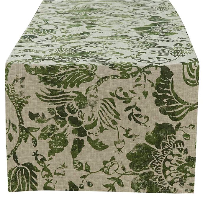 Caprice Table Runner 15X72 Olive Thumbnail