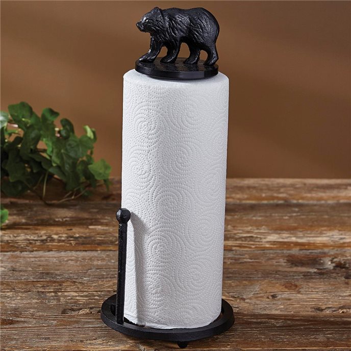 Cast Black Bear Paper Towel Holder Thumbnail