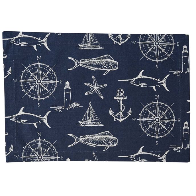 Captain'S Quarters Placemat - Navy Thumbnail