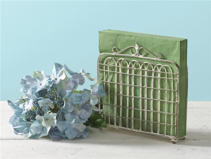 Garden Gate Napkin Holder Cream Thumbnail