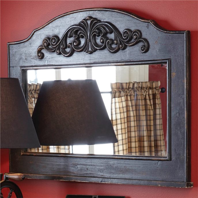 Mantle Top Mirror Aged Black Thumbnail