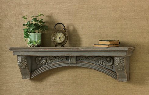 Mantle Shelf Aged Gray Thumbnail