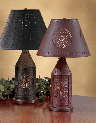 Punched Revere Lamp 19" Red Thumbnail
