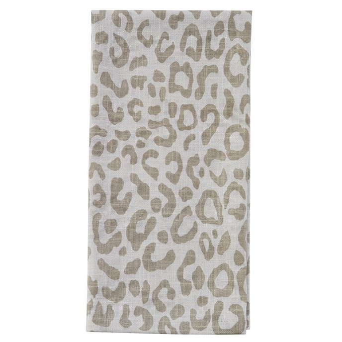 Safari Leopard Printed Towel - Natural Thumbnail