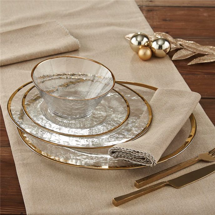 Metallic Rim Glass Plater Gld Thumbnail