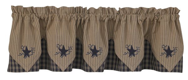 Sturbridge Star Emb Pt Valance Navy Thumbnail