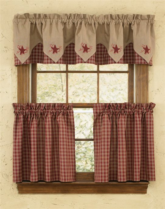 Sturbridge Star Emb Pt Valance Wine Thumbnail