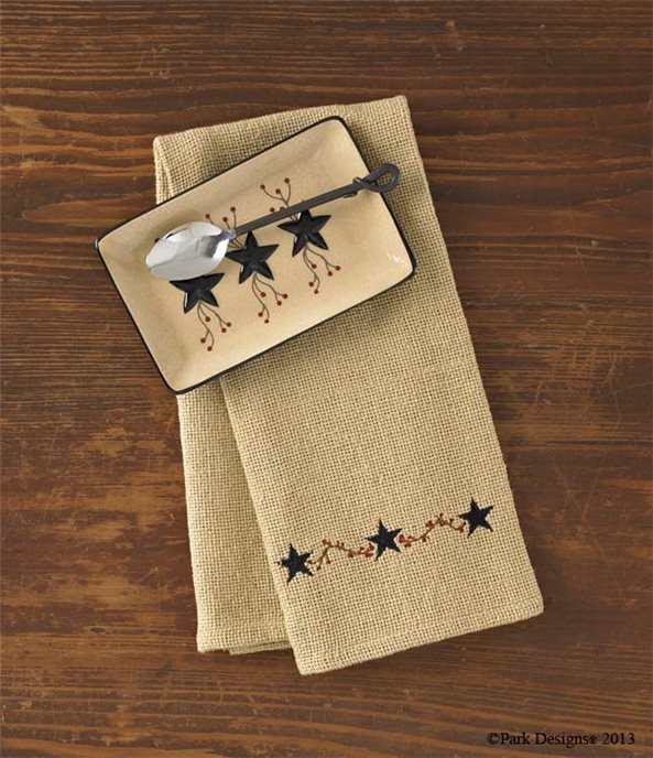 Burlap Star DecDishtowel Thumbnail