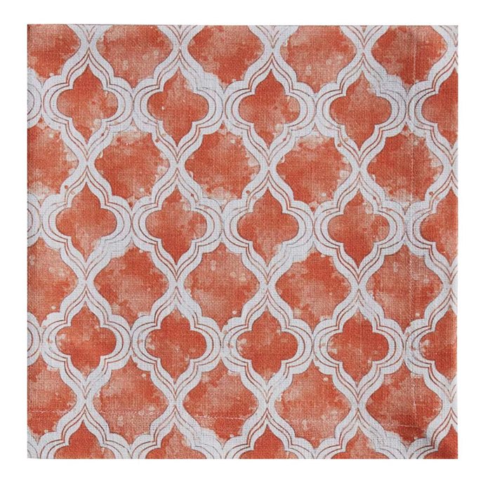 Watercolor Geo Coral Napkin Thumbnail