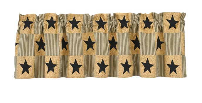 Prim Star Lined Valance 60X14 Thumbnail