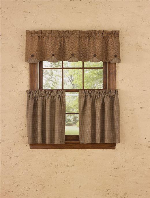 Shade Of Brn Lined Sclp Valance 58X15 Thumbnail