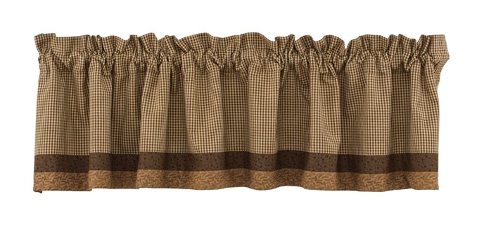 Shade Of Brn Lined Brdr Valance 72X14 Thumbnail