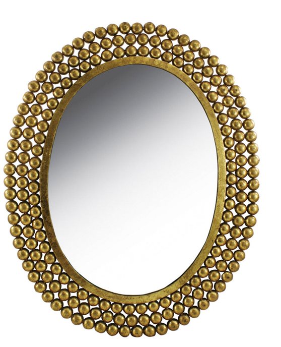 Oval Nailhead Mirror Thumbnail