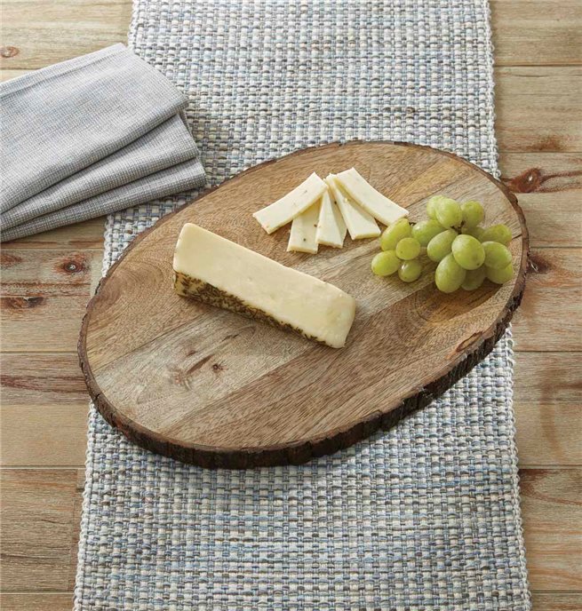 Oval Board With Bark Thumbnail