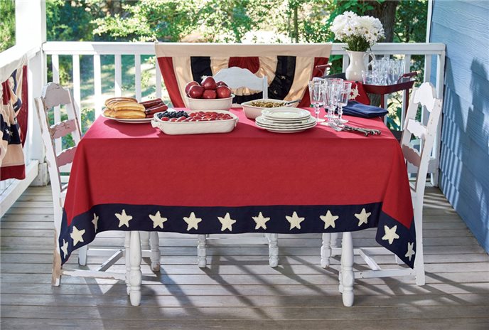 Star Spangled Table Cloth 54X54 Thumbnail