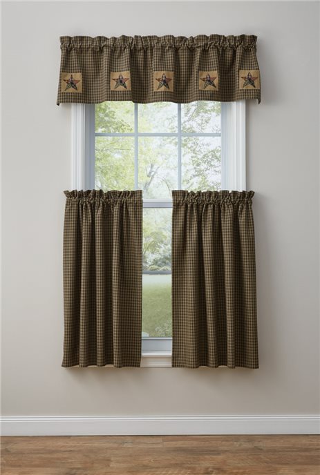 Pieced Star Lined Valance 60X14 Thumbnail