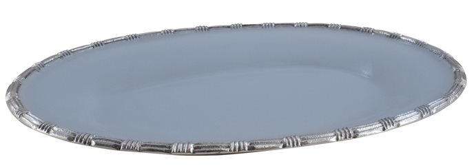 Cornflower Enamel Rope Border Oval Platter Thumbnail