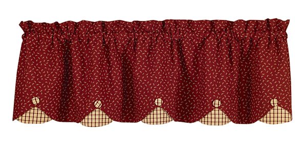 Apple Jack Lined Scalloped Valance 58X15 Thumbnail