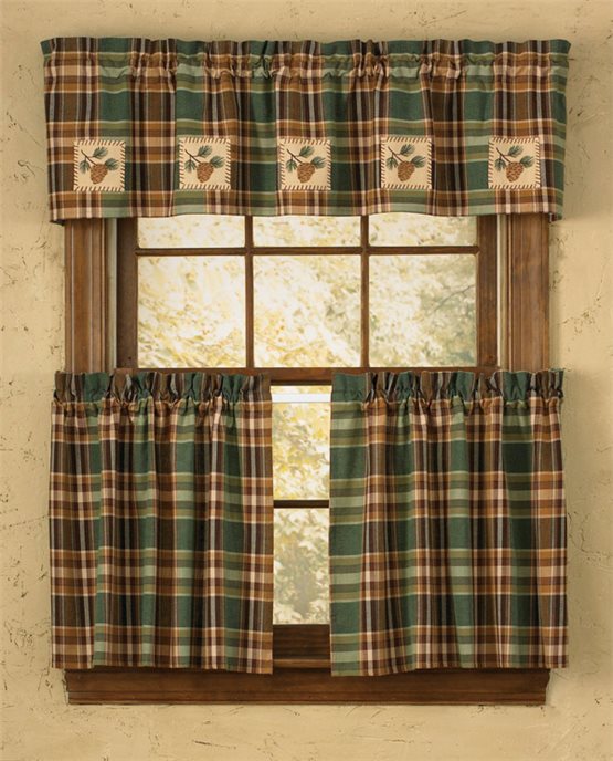 Pinecone Patch Lined Valance 60X14 Thumbnail