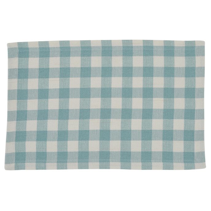 Gingham Check Placemat Aqua Thumbnail