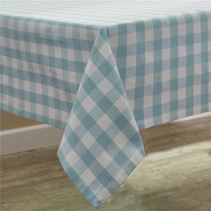 Gingham Check Tablecloth 54X54 Aqua Thumbnail