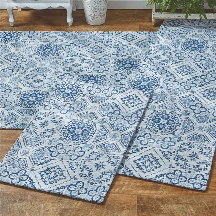 Delft Tile Rug 4X6 Thumbnail