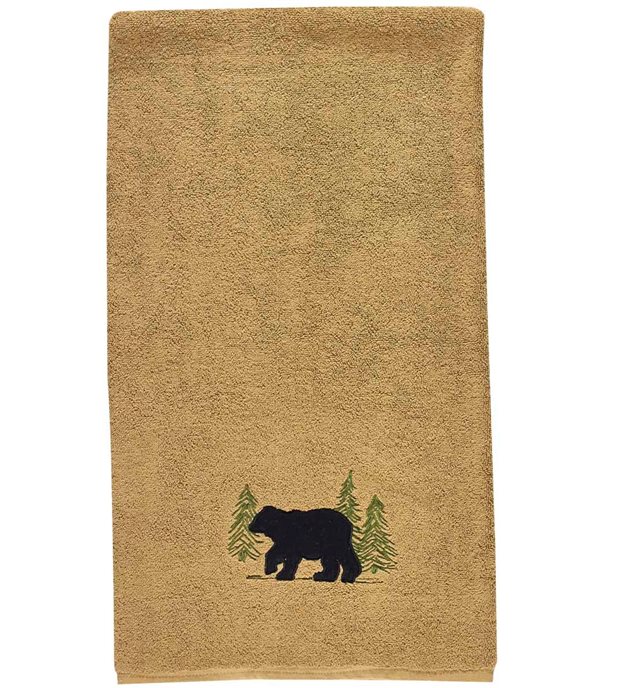 Black Bear Terry Bath Towel Thumbnail