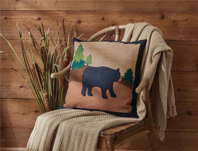 Bear Felt Pillow 16 Cover Thumbnail