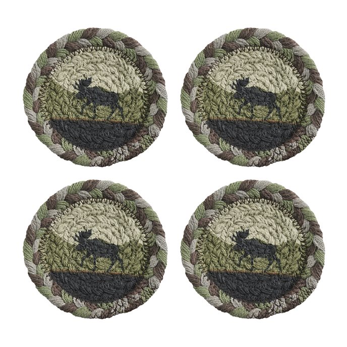 Moose Braided Coasters - Set Of 4 Thumbnail