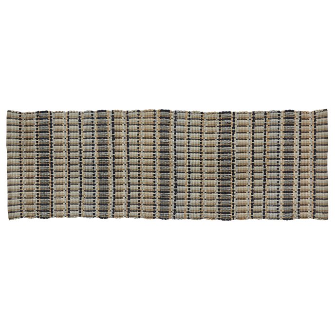 Tempest Rag Rug Runner 2X6 Gray Thumbnail