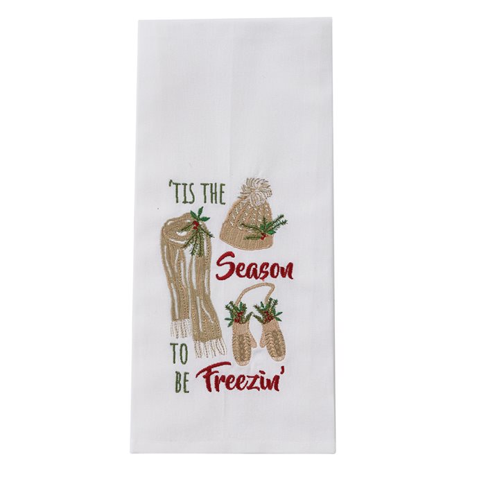 Freezin Embroidered Dishtowel Thumbnail