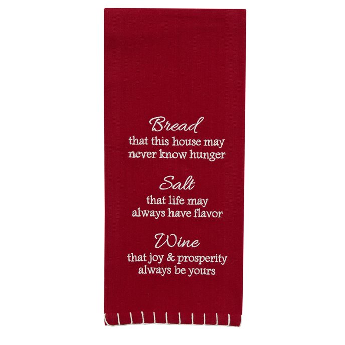 Bread Salt Wine Dishtowel Thumbnail