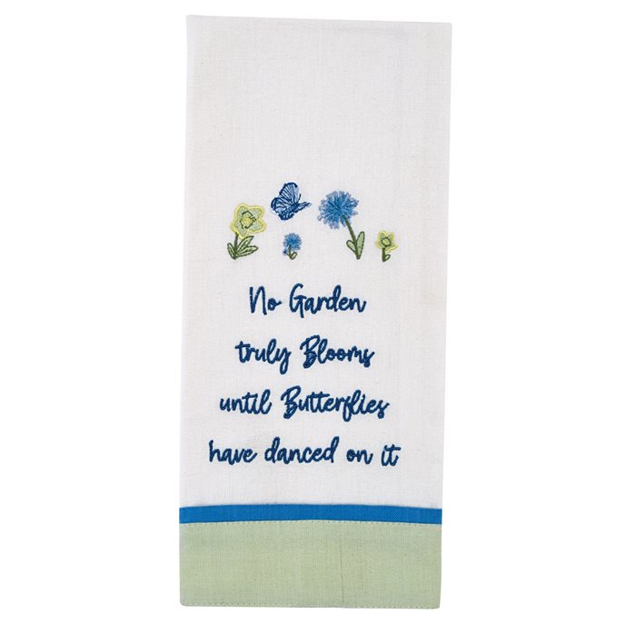 Butterflies Have Danced Embroidered Dishtowel Thumbnail