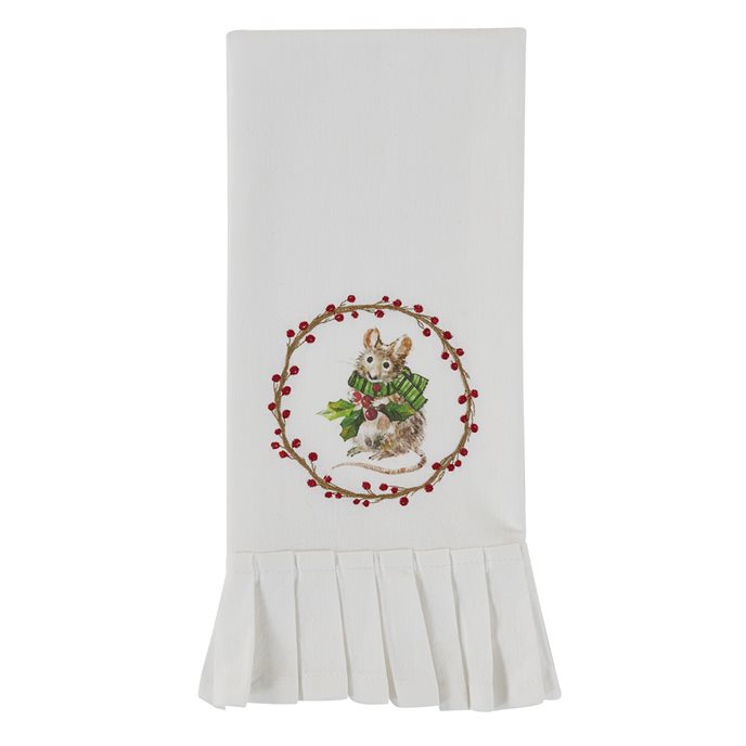 Farmhouse Mouse Printed/Embroidered Flour Sack Dishtowel Thumbnail